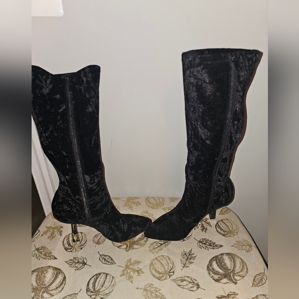 BCBGeneration Blk Women's Isra Velvet Inside Zipper Tall Boots NW/O BOX Sz 9 - Picture 10 of 16